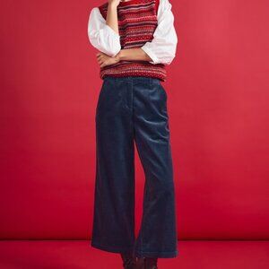 New ! Seasalt clothing Wide leg cords Dillwyn pants in NAVY size 10 Current